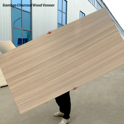 Hot Sale 8mm Bamboo Charcoal Wood Veneer Fire Retardant Wood Grain Decorative Panels For Commercial Space