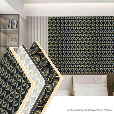 Wholesale PVC Bamboo Fiber Background Wall Panel Wood Veneer Bamboo Charcoal Wood Grain For Interior Finish Apartments Bedroom