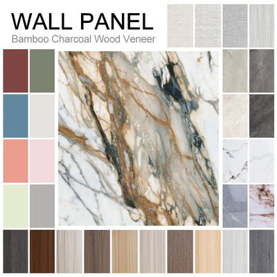 Bamboo Wood Fiber Wall Panels Decoration Background Wall 8mm Bamboo Charcoal Wpc Wood Veneer Panel