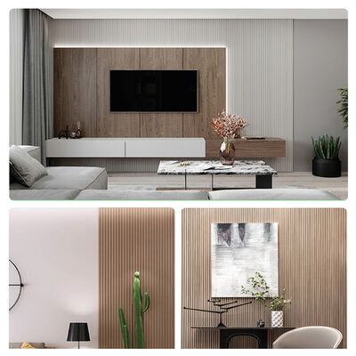 Customized WPC Solid Wood Wall Board Materials Decorative Cladding Fluted Grille Wall Panels