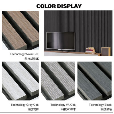 Hot Selling Wooden Slat Acoustic Panel MDF+Polyester Fiber Sound Proofing Panels
