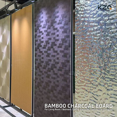 Bamboo Charcoal Interior Decorative Water Ripple Wall Panel for Hotel Villa Interior Design