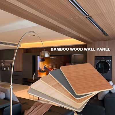 대나무 석탄 나무 장단 PVC 배경 벽판 PVC 벽판 호텔 사무실용 서핑 천장