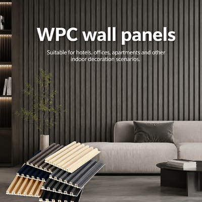 플루트 벽 패널 인테리어 장식용 3D Wpc 벽 패널 호텔 빌라 인테리어 디자인